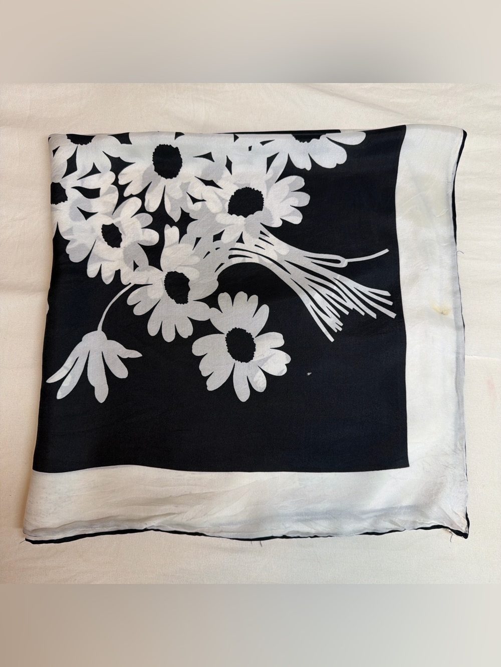 Vintage Glentex Silk Blend Floral Scarf